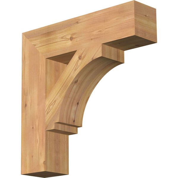 Ekena Millwork Imperial Block Smooth Bracket, Western Red Cedar, 5 1/2"W x 24"D x 24"H BKT06X24X24IMP05SWR - main